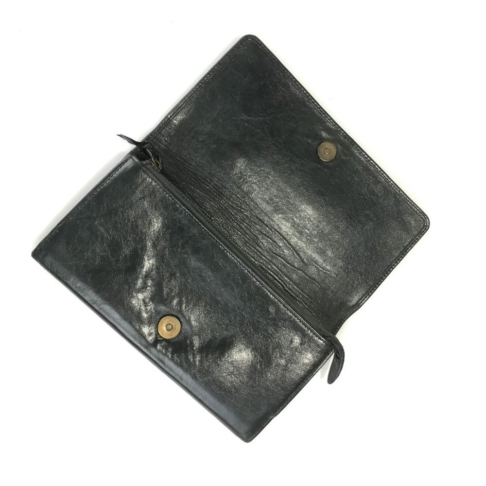 BALENCIAGA Wallet The classic Money Leather Black LambskinAuthentic fresh redye - Picture 8 of 12
